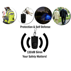 Black Loud Self Defense Alarm