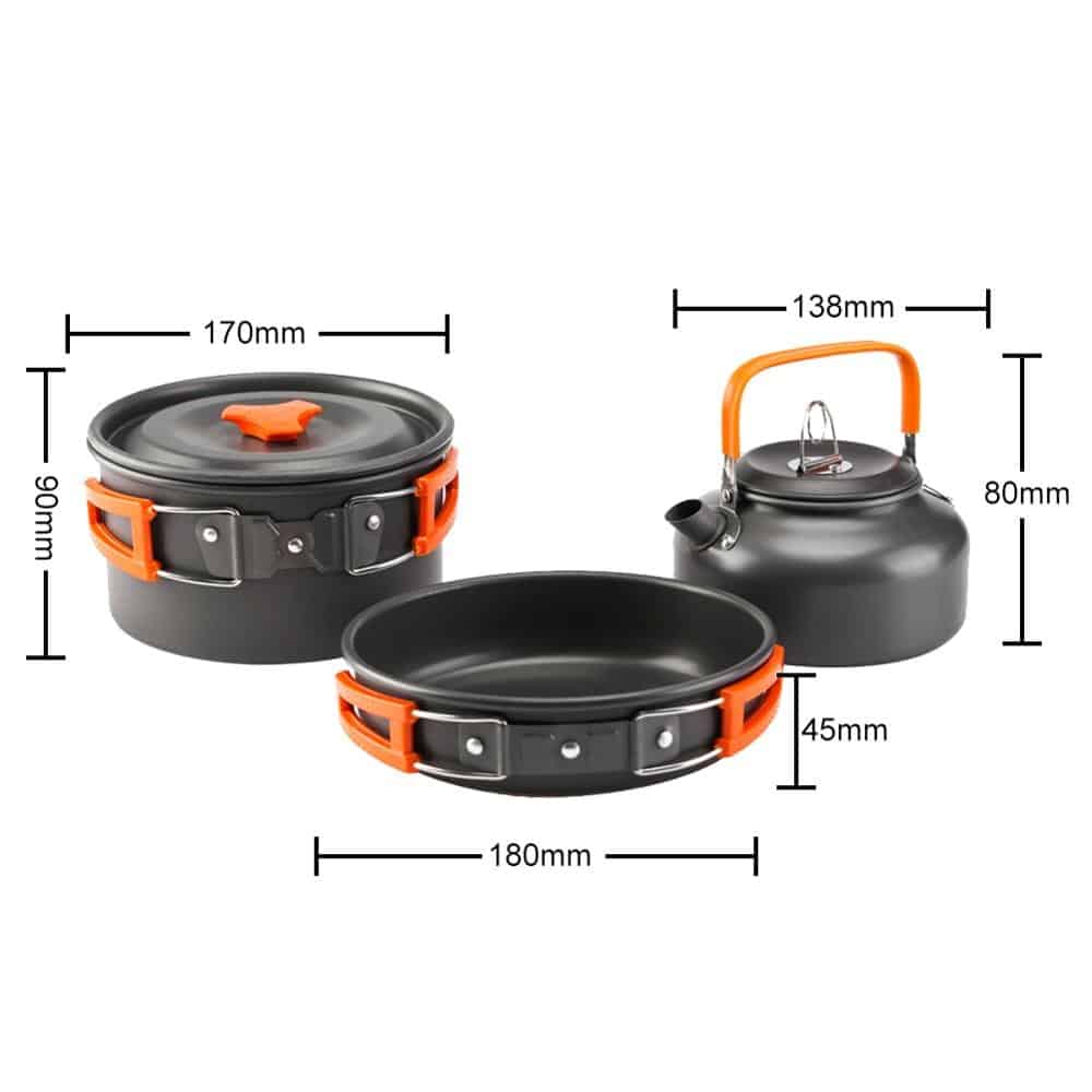 Camping Ultra-Light Aluminum Cookware Set