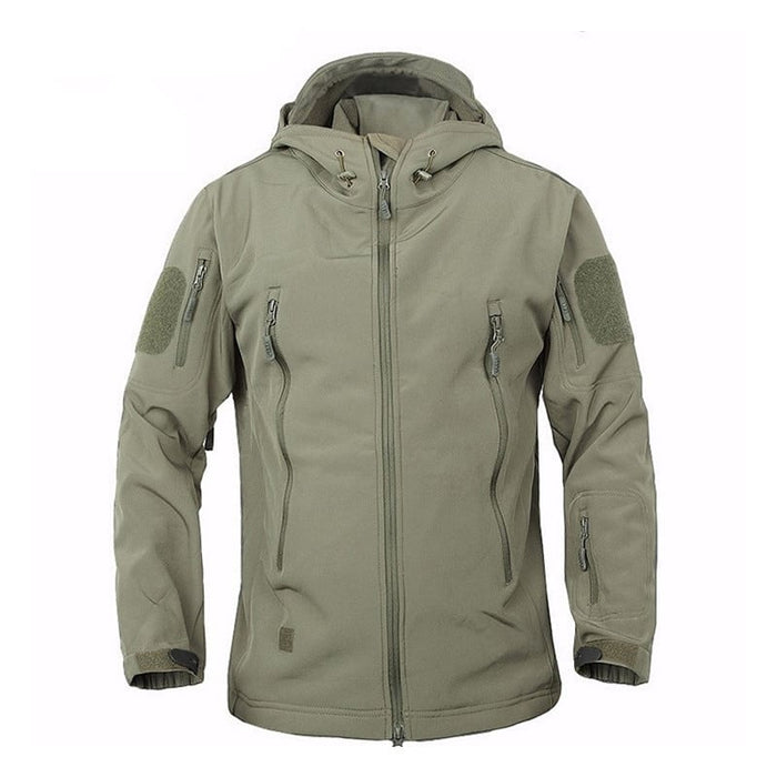 Men's Waterproof Hooded Hiking Jacket - Blue Force Sports