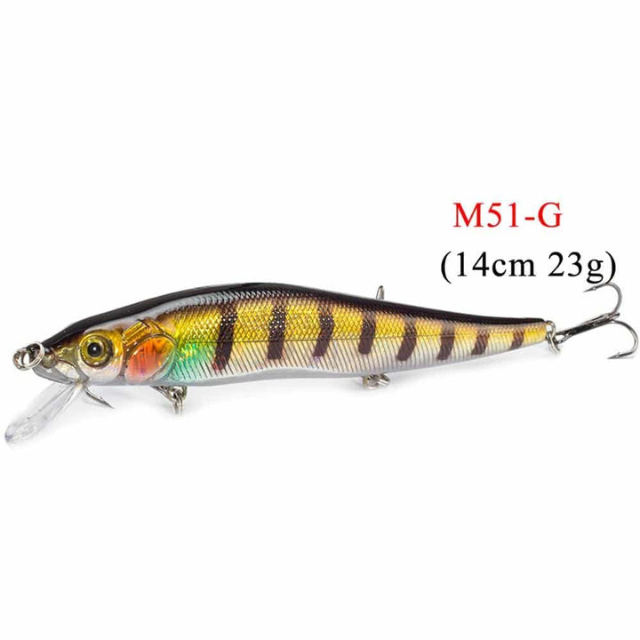 Fishing Minnow Shaped Lures With Three Fishhooks - Blue Force Sports