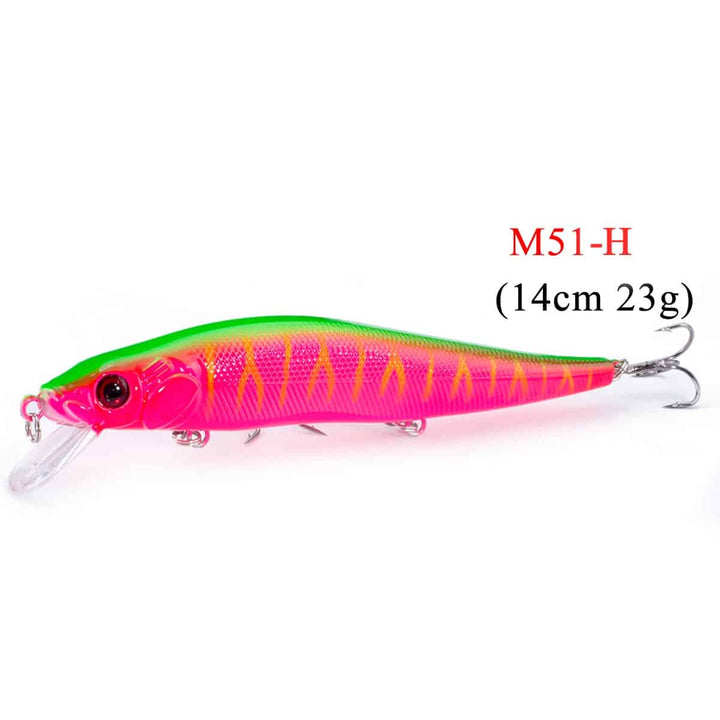 Fishing Minnow Shaped Lures With Three Fishhooks - Blue Force Sports