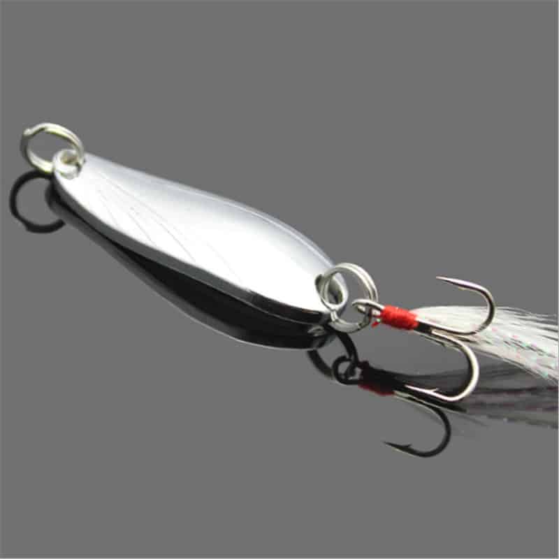 Metal Lure with Sequins & Feather - Blue Force Sports