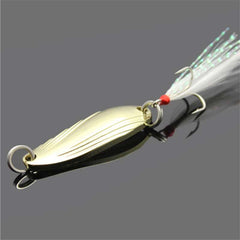 Metal Lure with Sequins & Feather - Blue Force Sports