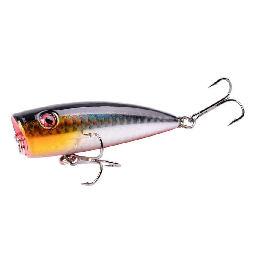 Colorful Fish Shaped Lure with Carbon Steel Hooks