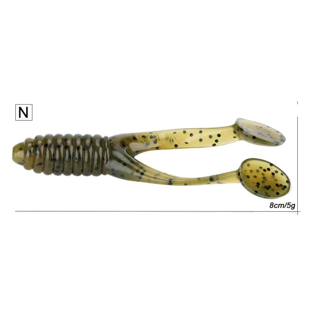 Double Tail Soft Worm Fishing Lures Set - Blue Force Sports