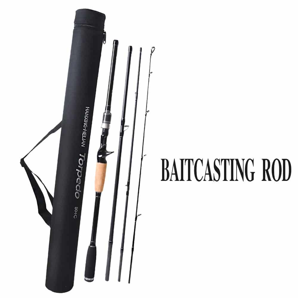 Long Carbon Fiber Spinning & Casting Rod with Case - Blue Force Sports