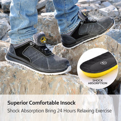 Men's Cow Suede Breathable Boots - Blue Force Sports