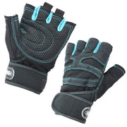 Men's Half Finger Fitness Gloves with Silicone Pads - Blue Force Sports