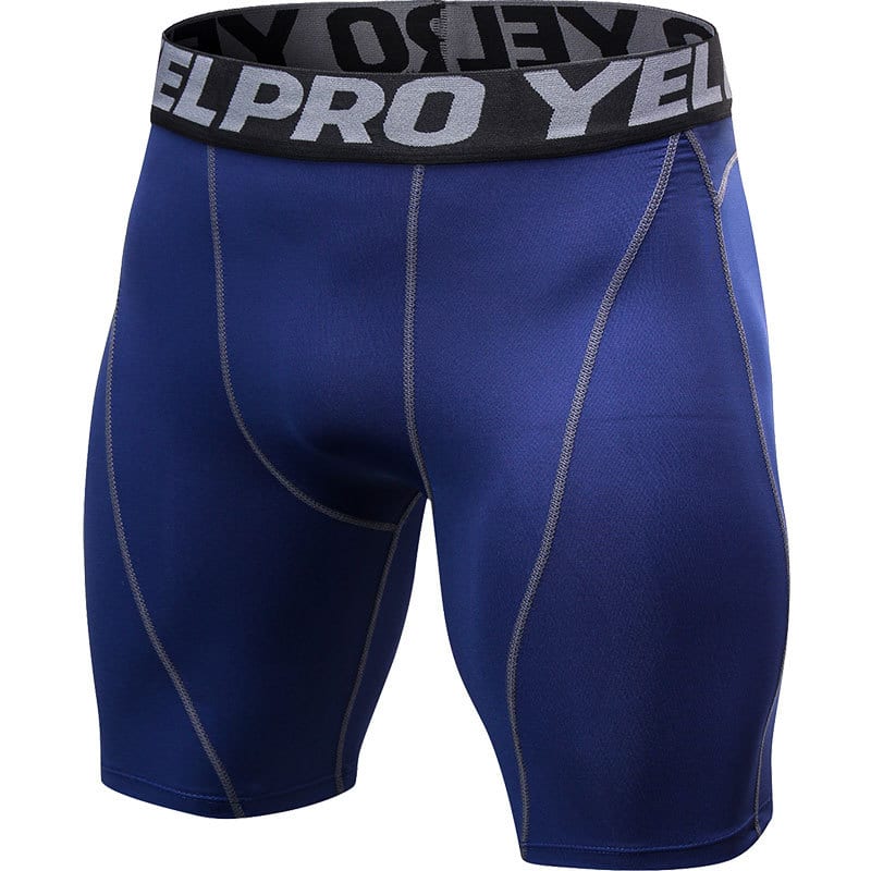 Men's Sports Spandex Compression Running Tights - Blue Force Sports