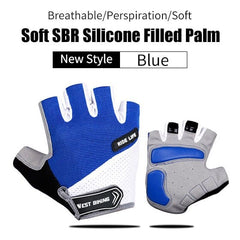 Half Finger Bike Gloves - Blue Force Sports