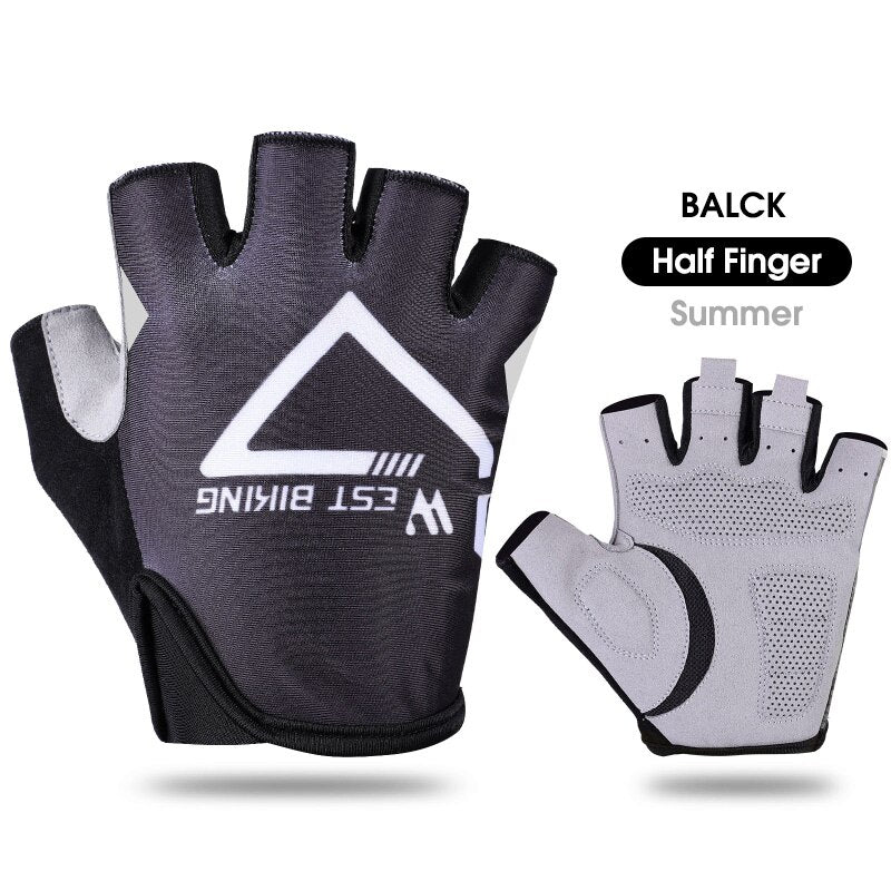 Half Finger Bike Gloves - Blue Force Sports