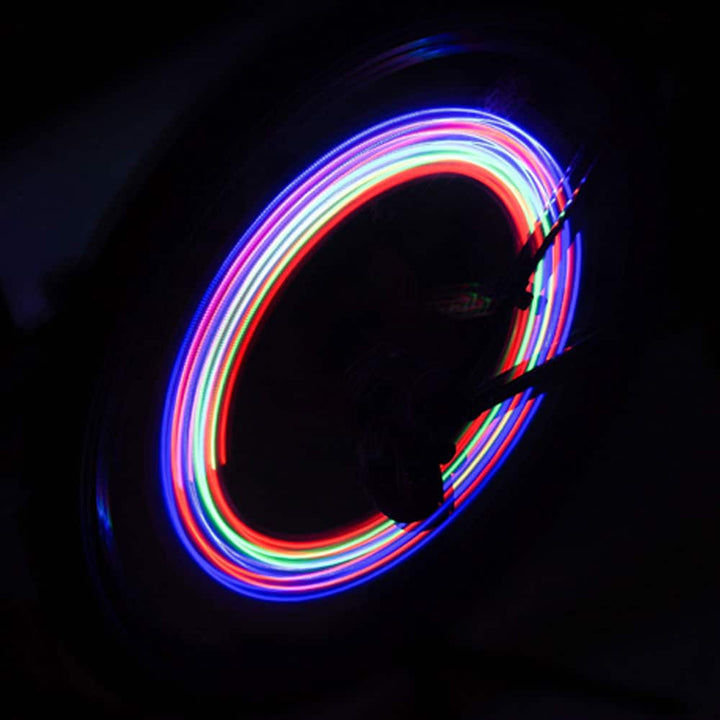 Decorative Bicycle Wheel LED Flash Lights with Batteries Inside - Blue Force Sports