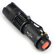 Waterproof Zoomable Bicycle LED Flashlight with Adjustable Focus - Blue Force Sports