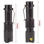 Waterproof Zoomable Bicycle LED Flashlight with Adjustable Focus - Blue Force Sports