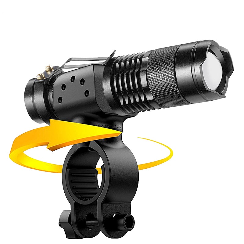 Waterproof Zoomable Bicycle LED Flashlight with Adjustable Focus - Blue Force Sports