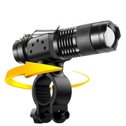 Waterproof Zoomable Bicycle LED Flashlight with Adjustable Focus - Blue Force Sports