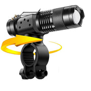 Waterproof Zoomable Bicycle LED Flashlight with Adjustable Focus - Blue Force Sports