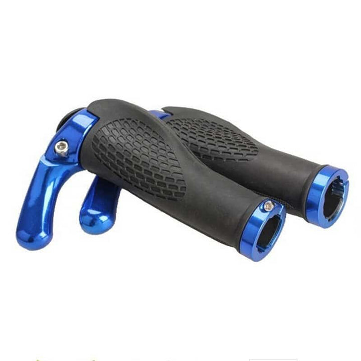 Soft Rubber Bicycle Handle Grips - Blue Force Sports