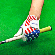 Left-Handed USA Flag Printed Golf Gloves - Blue Force Sports