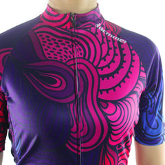 Cute Quick-Drying Breathable Patterned Women’s Cycling Jersey - Blue Force Sports