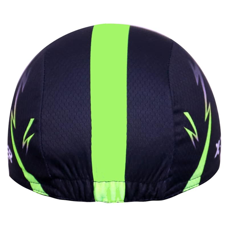 Breathable Moisture Wicking Men's Cycling Cap with Green Stripe