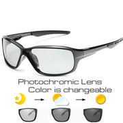 Sport Photochromic Polarized Cycling Glasses - Blue Force Sports