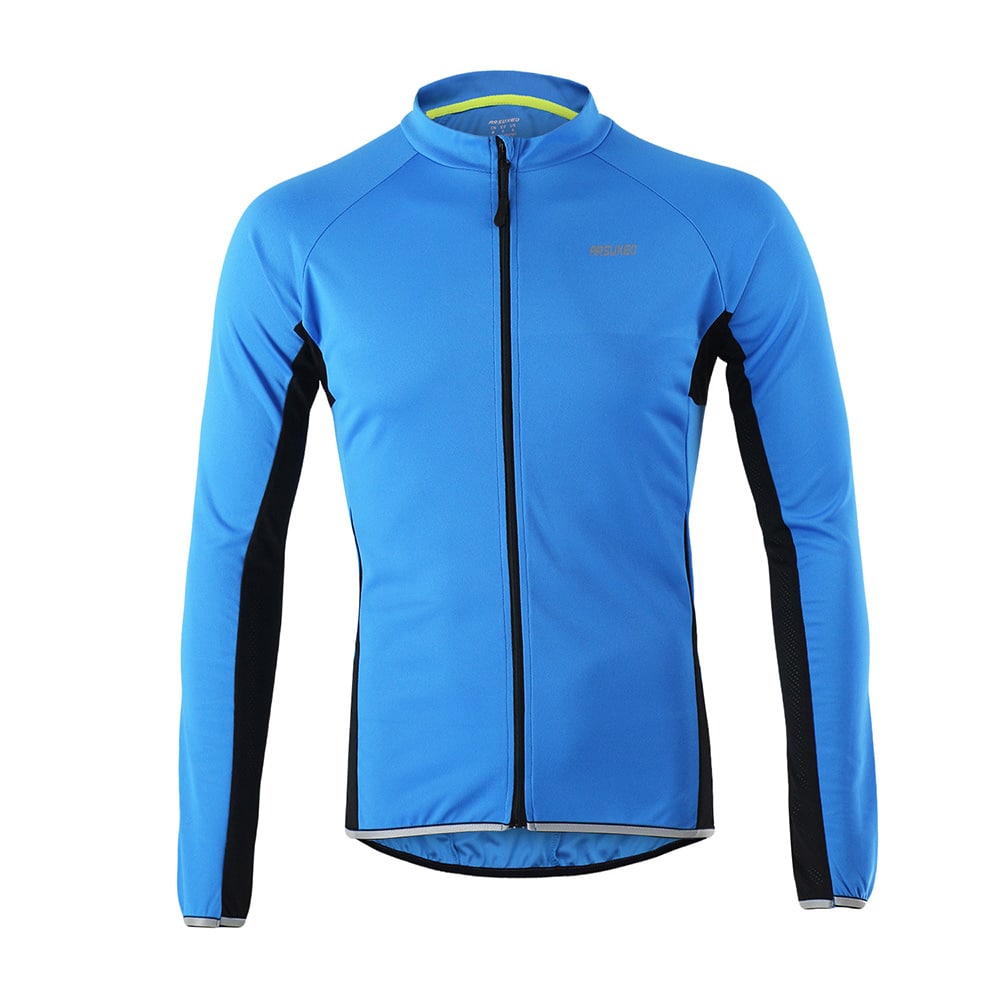 Men's Long & Short Sleeve Cycling Jersey with Zipper - Blue Force Sports