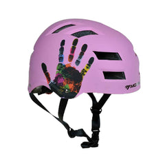 Colorful Handprint Men's Cycling Helmet