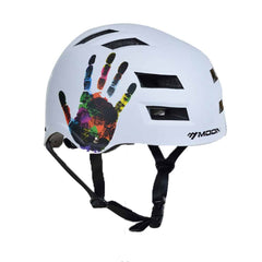 Colorful Handprint Men's Cycling Helmet - Blue Force Sports