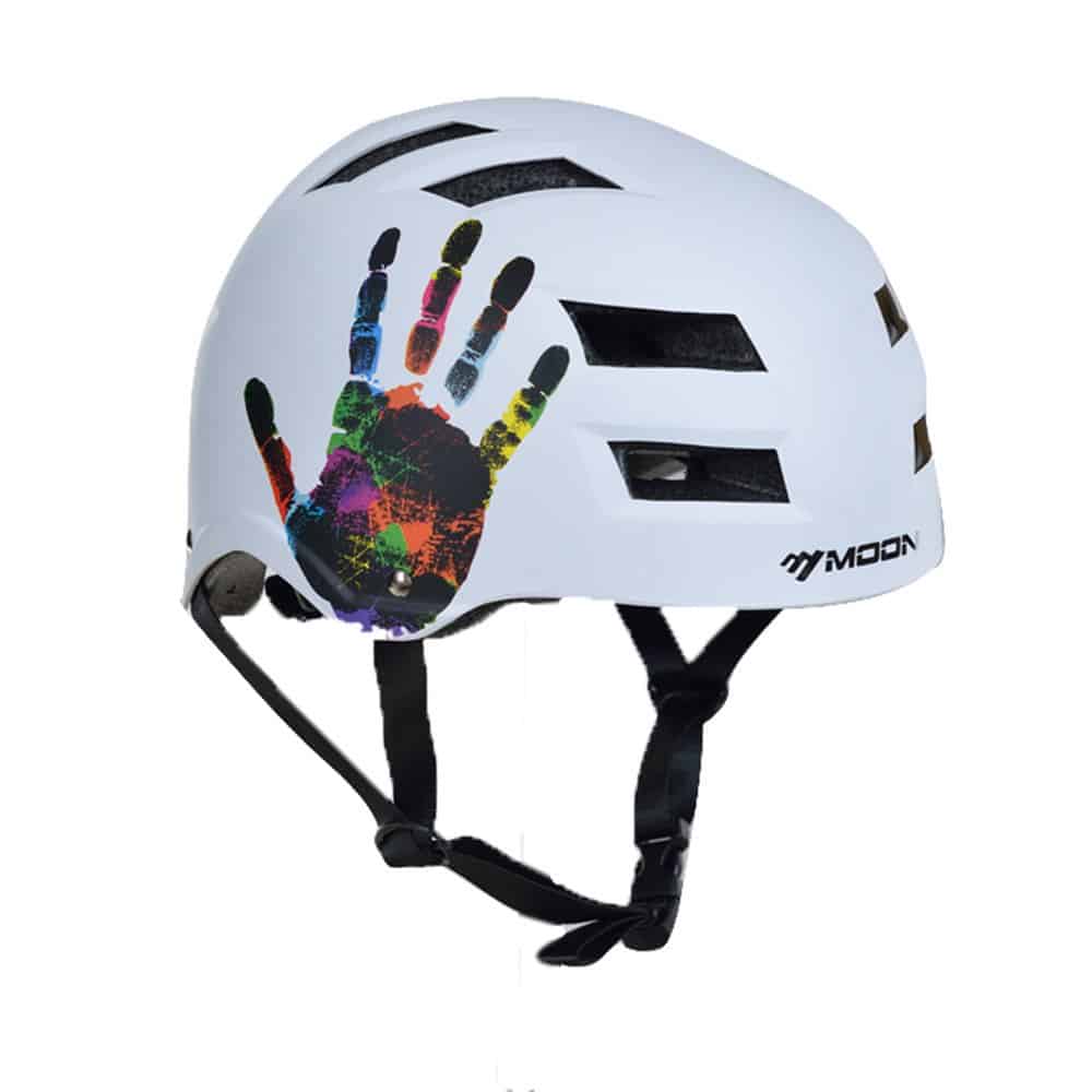 Colorful Handprint Men's Cycling Helmet