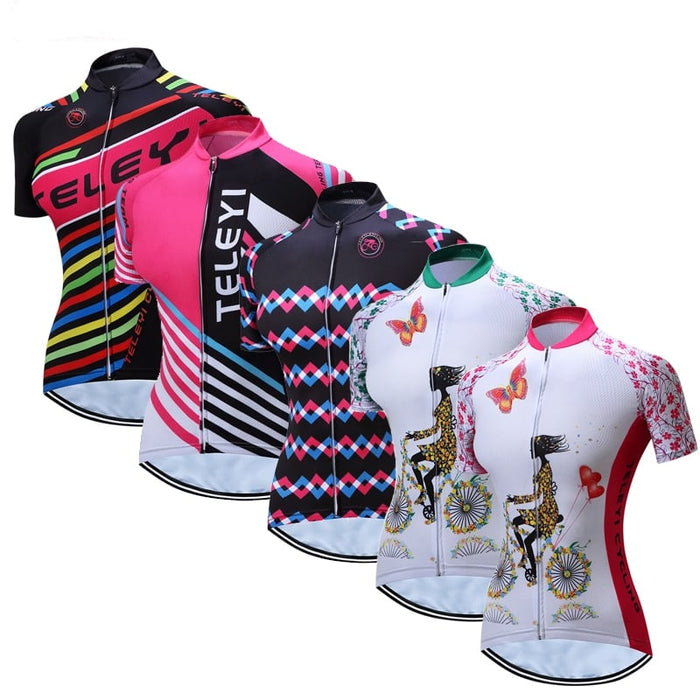 Professional Summer Quick-Drying Women's Cycling Jersey - Blue Force Sports