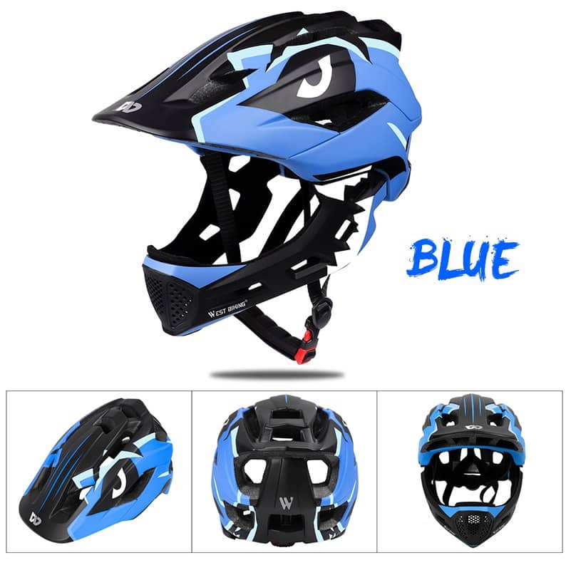 Kid's Extended Design Sports Helmet - Blue Force Sports