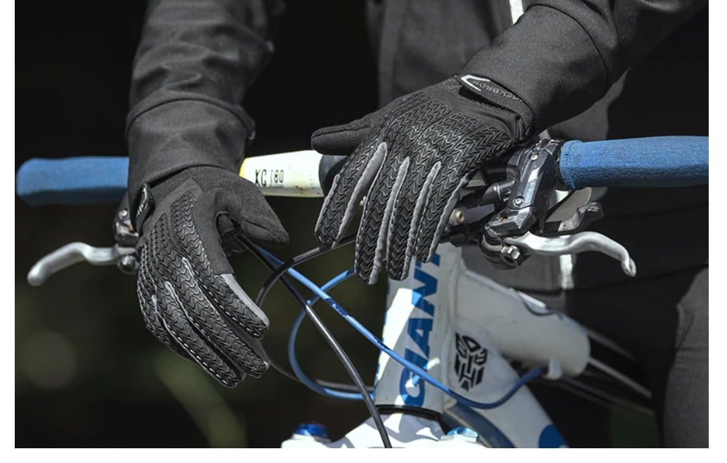 Two tone Design Thermal Bike Gloves - Blue Force Sports