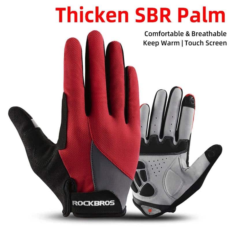 Two tone Design Thermal Bike Gloves - Blue Force Sports