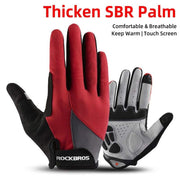 Two tone Design Thermal Bike Gloves - Blue Force Sports