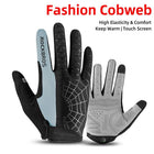 Two tone Design Thermal Bike Gloves - Blue Force Sports