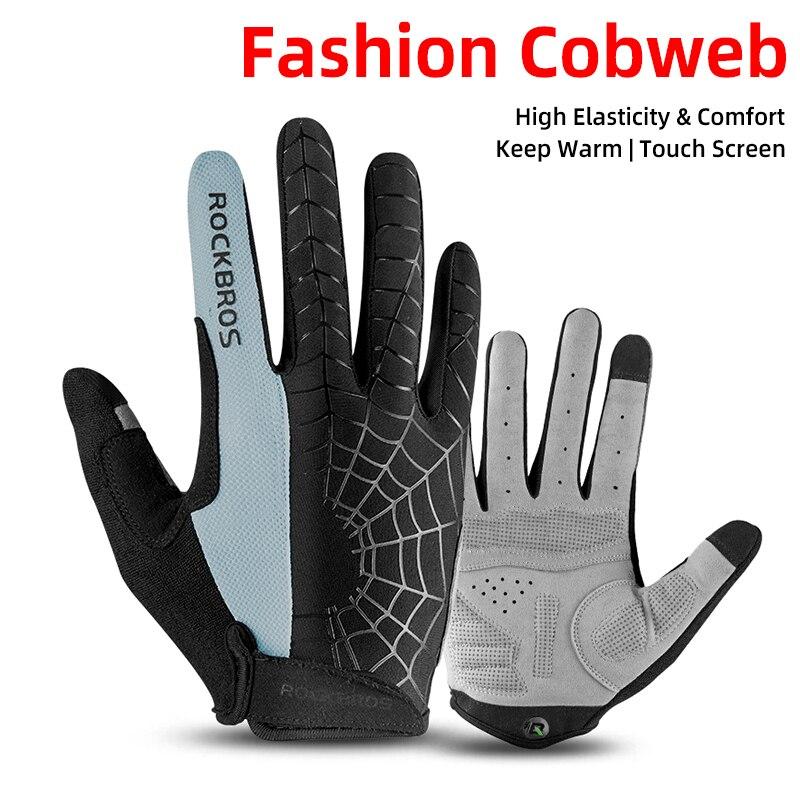 Two tone Design Thermal Bike Gloves - Blue Force Sports
