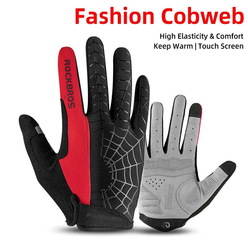 Two tone Design Thermal Bike Gloves - Blue Force Sports