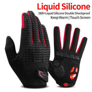 Two tone Design Thermal Bike Gloves - Blue Force Sports