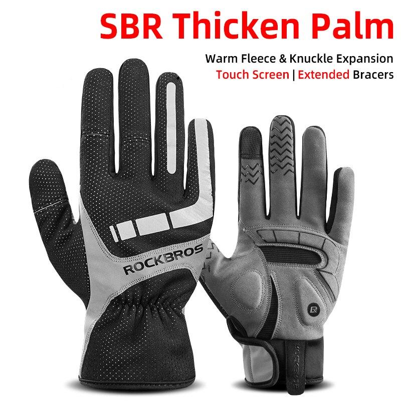 Two tone Design Thermal Bike Gloves - Blue Force Sports