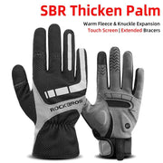 Two tone Design Thermal Bike Gloves - Blue Force Sports