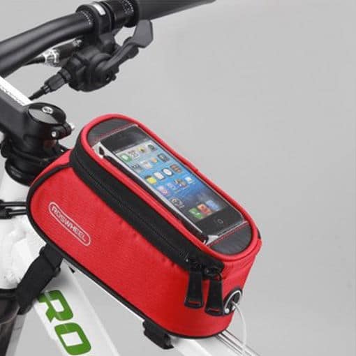 Water-Resistant Colorful PU/PVC Bicycle Bag with Phone Holder - Blue Force Sports