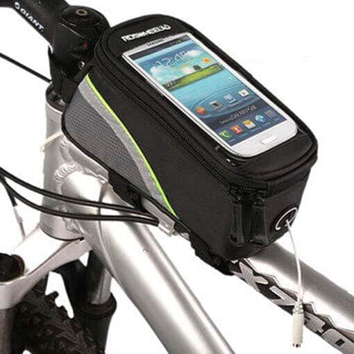 Water-Resistant Colorful PU/PVC Bicycle Bag with Phone Holder - Blue Force Sports