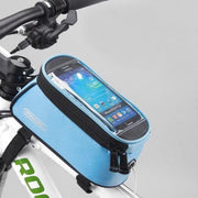 Water-Resistant Colorful PU/PVC Bicycle Bag with Phone Holder - Blue Force Sports