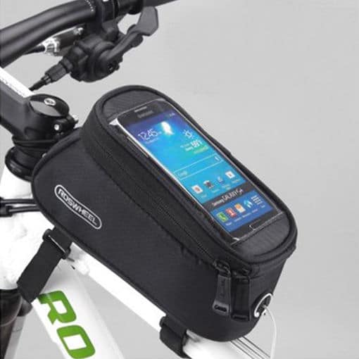 Water-Resistant Colorful PU/PVC Bicycle Bag with Phone Holder - Blue Force Sports