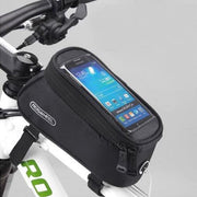 Water-Resistant Colorful PU/PVC Bicycle Bag with Phone Holder - Blue Force Sports
