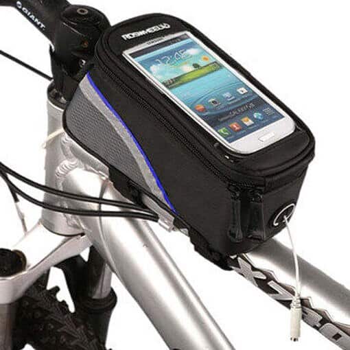 Water-Resistant Colorful PU/PVC Bicycle Bag with Phone Holder - Blue Force Sports