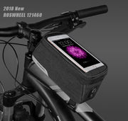 Water-Resistant Colorful PU/PVC Bicycle Bag with Phone Holder - Blue Force Sports