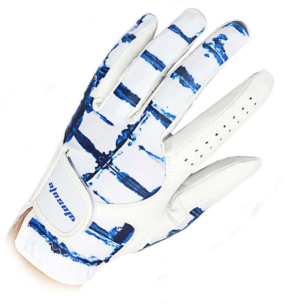 Left-Handed Genuine Leather Golf Glove - Blue Force Sports