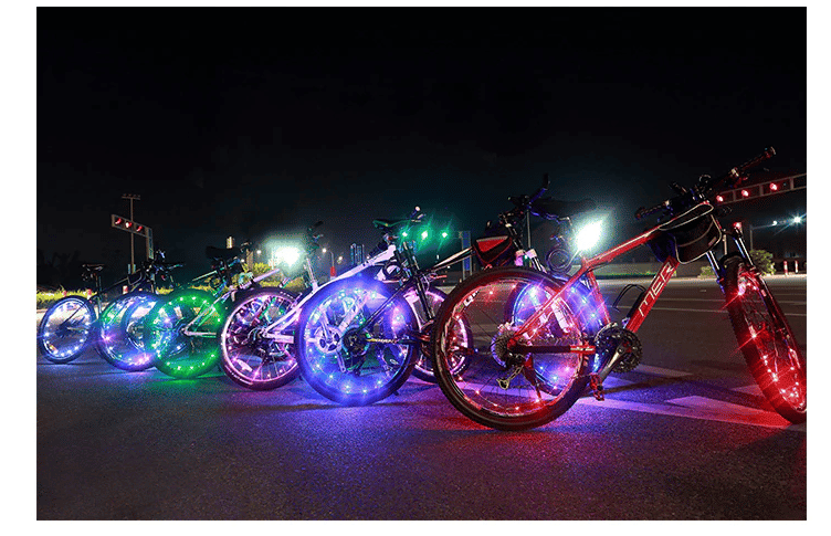 Waterproof Colorful Bright Bicycle LED Lights 20 Pcs Set - Blue Force Sports